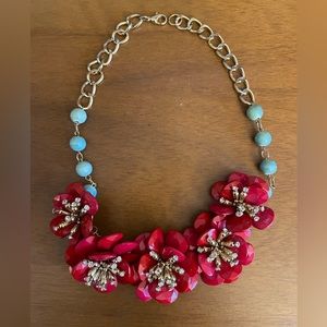 Anthropologie chunky floral necklace